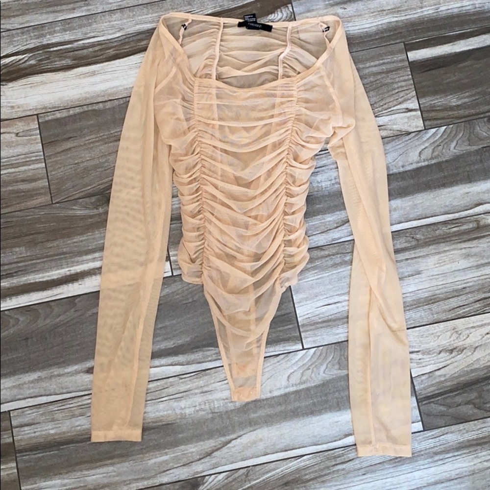 Mesh nude bodysuit